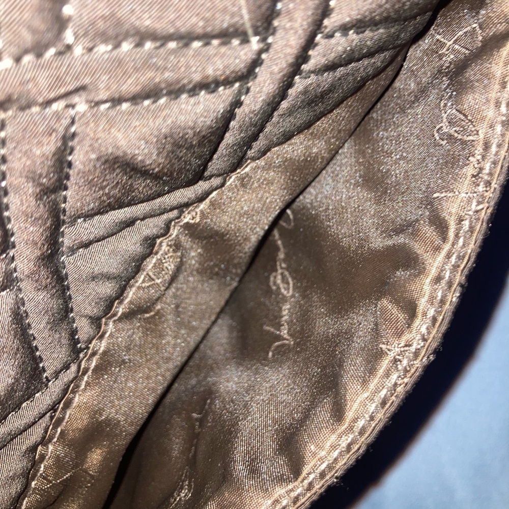 Vera Bradley Quilted Brown Messenger Bag - Picture 7 of 14